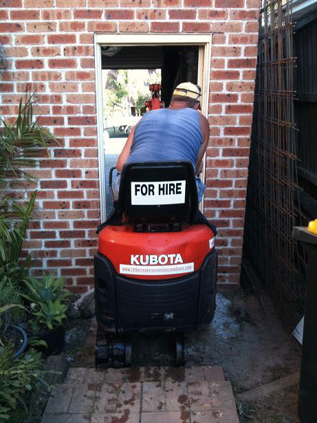Moving through a typical door.